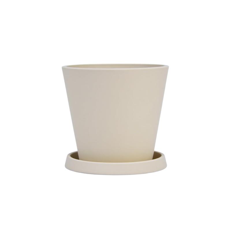 Rakuten - Greenship 植木鉢 7号 (約20cm 受け皿付きお得 プラスチック石複合材 マットな