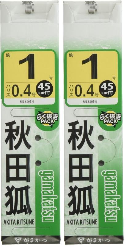 がまかつ(Gamakatsu) 糸付 秋田狐 ハリス0.4 各種
