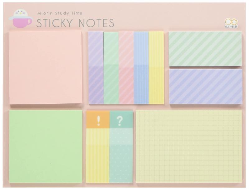 乐天商城 - サンスター文具 付箋セット みおりん Study Time