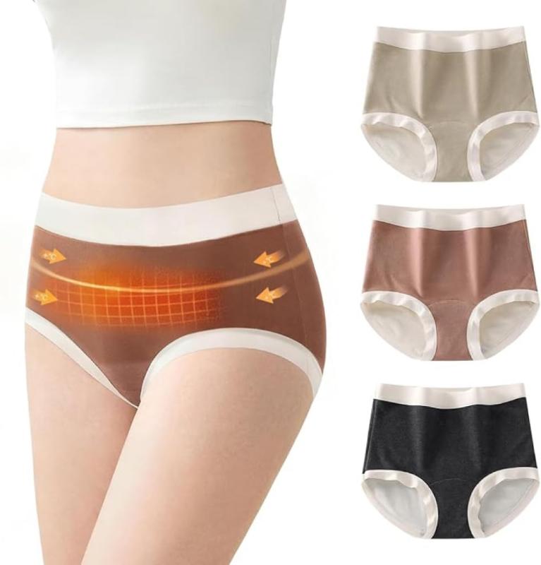 [polar lander] ショーツ レディース ハイウエストショーツ 前後 裏起毛パンツ 腹巻きパンツ あったかい 深ばき 腹部 ウエスト 温活 まるで湯たんぽ 大きいサイズ パンティ 女性用 秋冬 下着 3枚