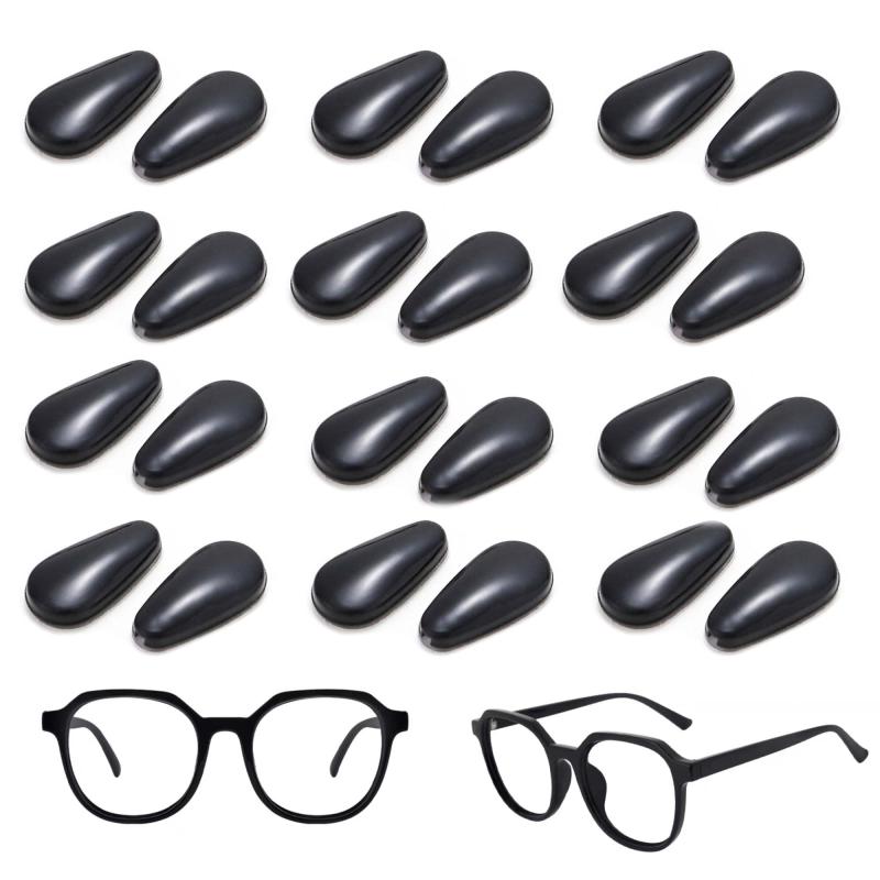 Rakuten - [QEZEZA] メガネ 鼻パッド 12セット計24個 シリコン 滑り止め ノーズパッド 跡防止 パット ずれ落ち防止 眼鏡サングラス