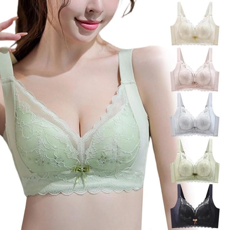 乐天商城 - [Joyasslly] ブラジャー 小さく見せるブラ 胸が小さく見せるブラ 通気 薄手 ノーワイヤ 大きいサイズ 脇高 可愛い 安定感 レディース