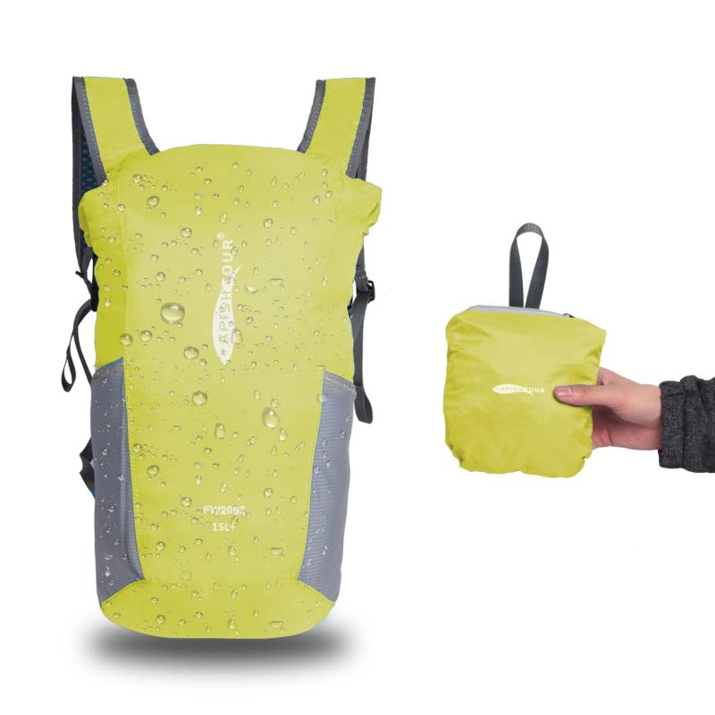 Rakuten - [AFISHTOUR] アウトドア用防水バックパック 15L、登山用の軽量で折りたたみ可能なバックパック、自転車乗り用バックパック、ビーチでの露营收納バッグ、ハイキング用のショルダーバッグ