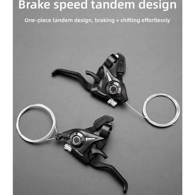 HOUSON 自転車ギアレバーセット、マウンテンバイクギアレバーブレーキギアレバー自転車ギアレバーブレーキレバー (3x7 21スピード) マウンテンバイク、ロードバイク、MTB、BMX用