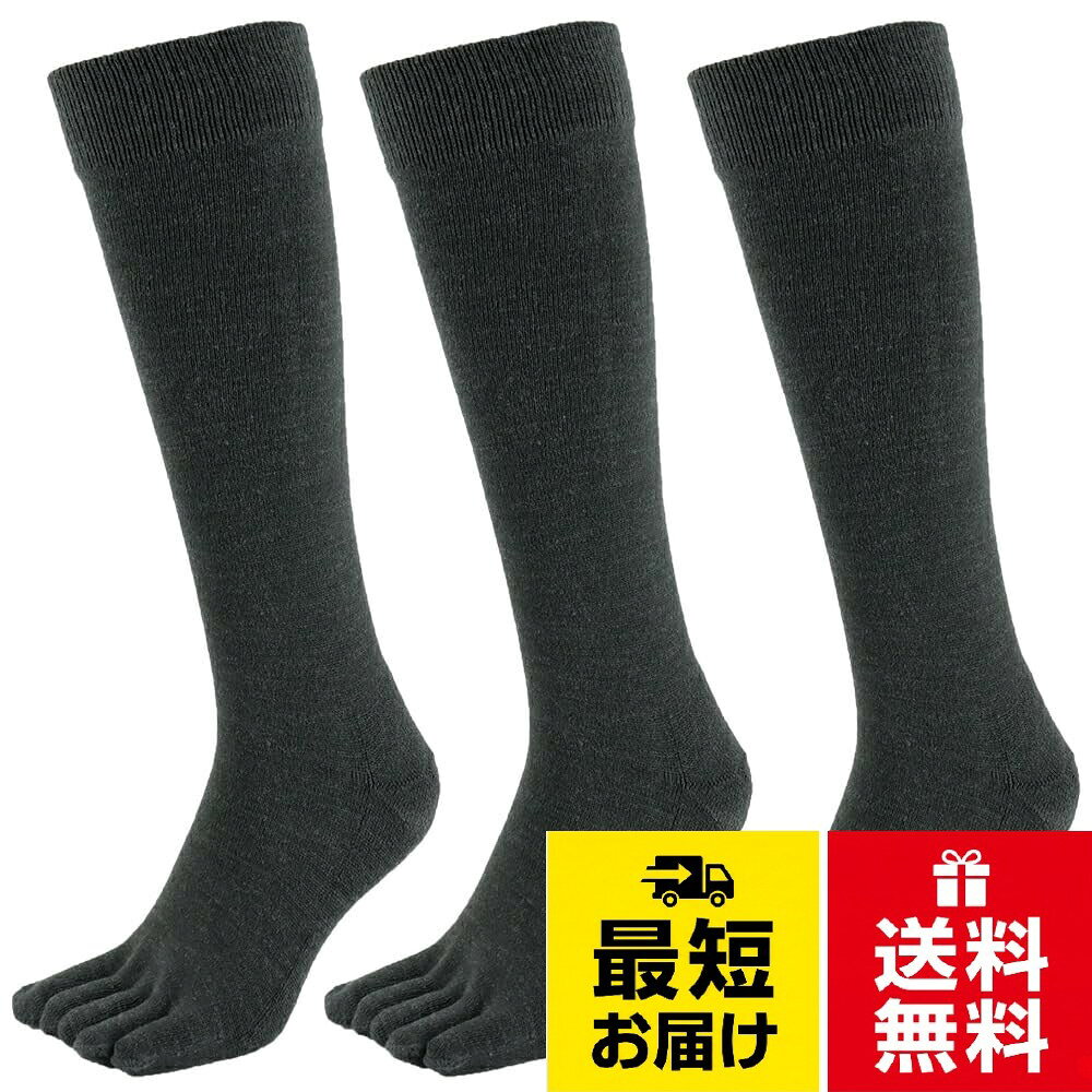 [アスカ] 5本指ソックス ウール混 厚底パイル ドイツ製ドラロンウール ハイソックス 防寒 メンズ レディース