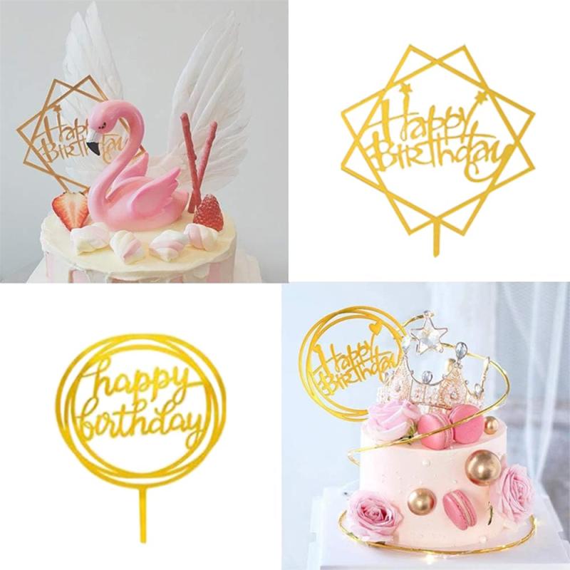 YAARUJEE ケーキトッパー 誕生日ケーキ 飾り 9種類セット ケーキピック ハッピーバ...