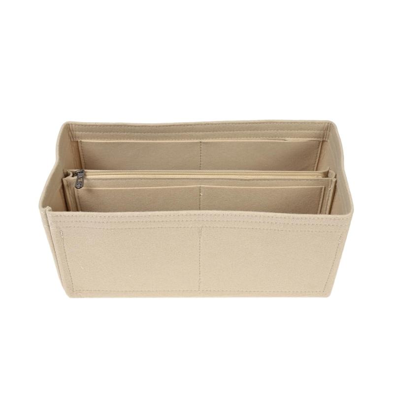 バッグインバッグ インナーバッグ スピーディ 対応 25 30 35 フェルト 軽量 型崩れ防止 自立 ブラウン レッド ベージュ ポケットあり 仕切りあり 仕切り無し 選べる2タイプ