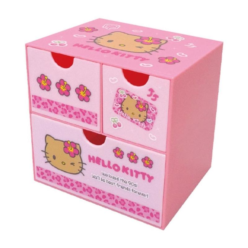 Rakuten - ケイカンパニー(K Company) サンリオキャラクターズ キャラチェスト ハローキティ ピンク CCH10-KTP H14.7×W15×D12.1cm