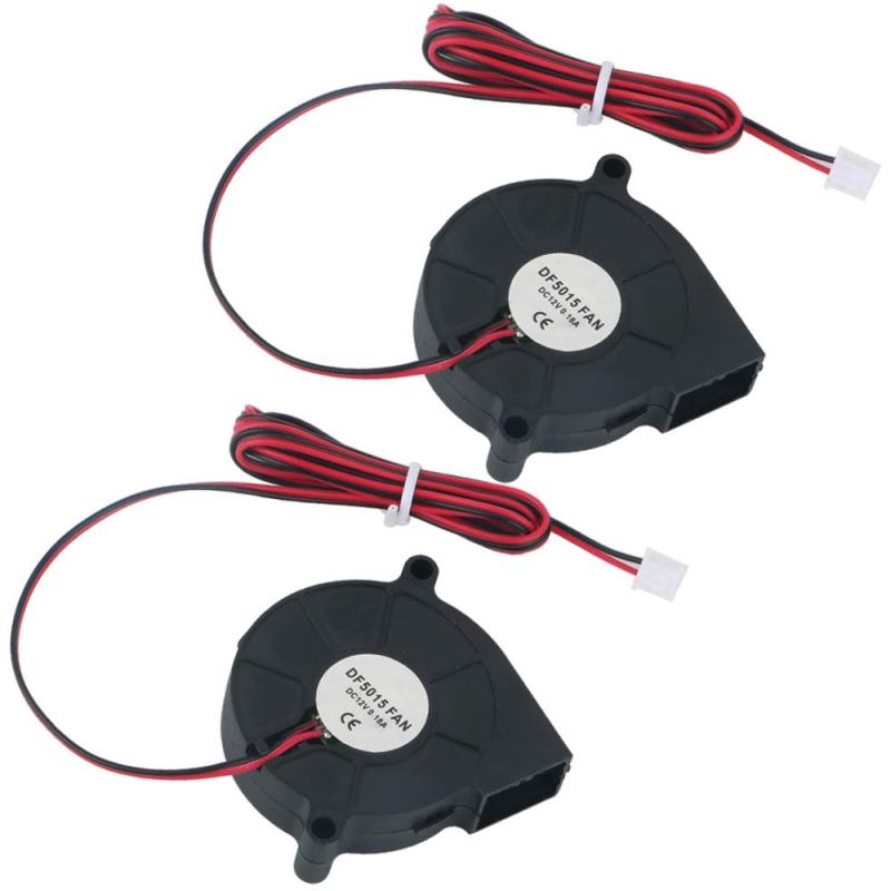 Rakuten - GTIWUNG 2個 DC12V 3D 冷却ファン 3Dプリンター用 ホットエンド 押出機 冷却 ブラシレスDC冷却ファ 50mm*50mm*15mm 2ピン端子付きDCブロアファン 冷却タービン送風ファン