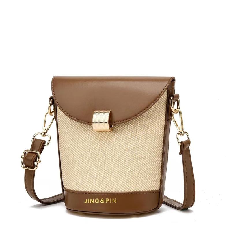 [LALOOVEA] レディース 小さめ斜めがけバッグ PU織るハンドバッグ ミニショルダーバッグ 縦型 持ち手 インナーバッグ付き 人気 2way