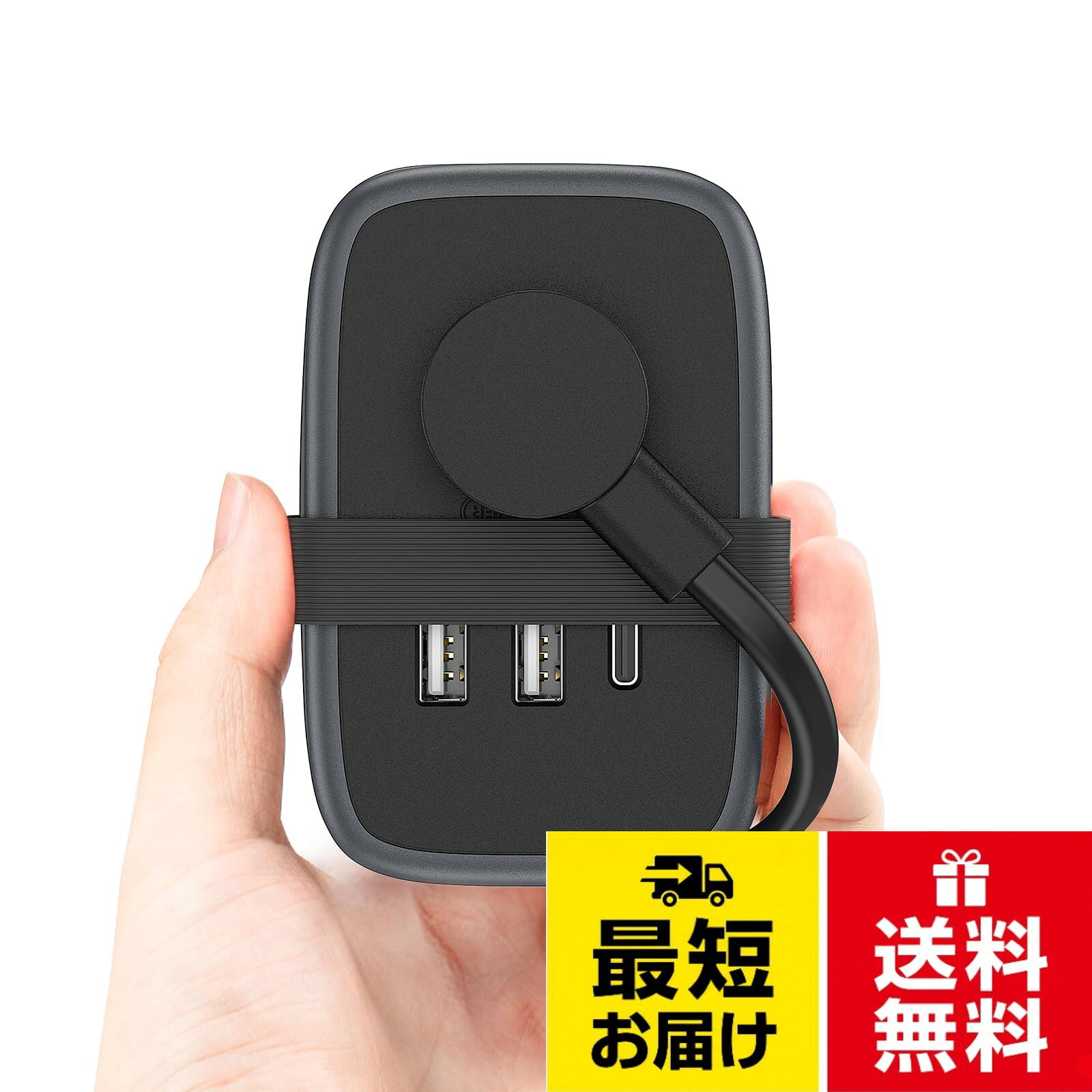 NTONPOWER 電源タップ 延長コード 1m コンセント usb付き 小型 軽量 usb コンセント 充電 テーブルタップ PSE技術基準適合 ケーブル収納 旅行や出張 自宅