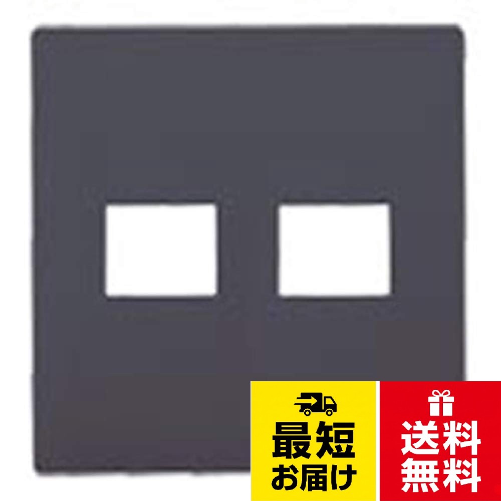 【送料無料】パナソニック (Panasonic) コンセントプレート 2連用 2コ用 (1コ+1コ用) マットグレー WTL7072HK