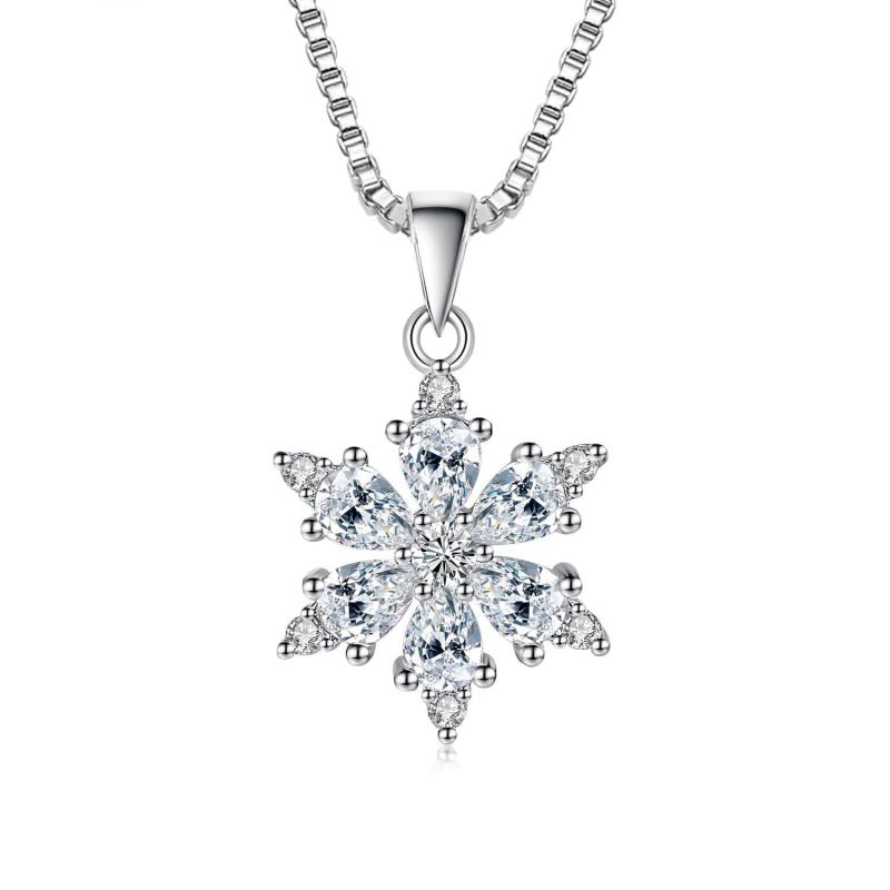 TALONIA ネックレス レディース S925シルバーネックレス 金属アレルギー対応 最高級 ジルコニア ペンダントクリスマス 誕生日 プレゼント 人気 プラチナメッキ