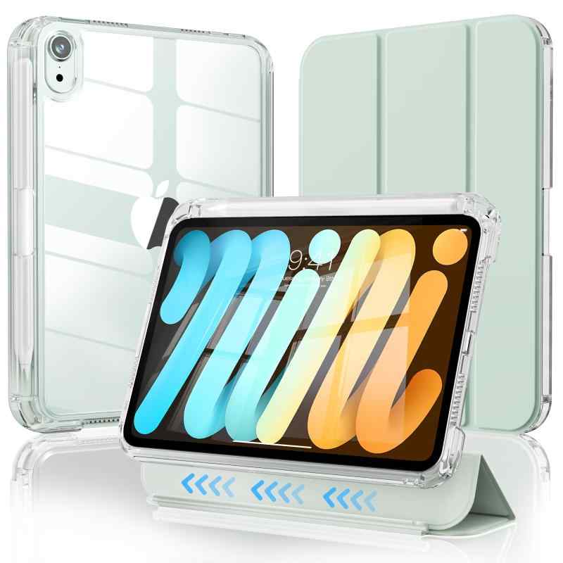 zoyu iPad mini7/6 世代 縦置き/横置き ケース 8.3インチ 2024/2021 ペン収納 三つ折り スタンド カバー