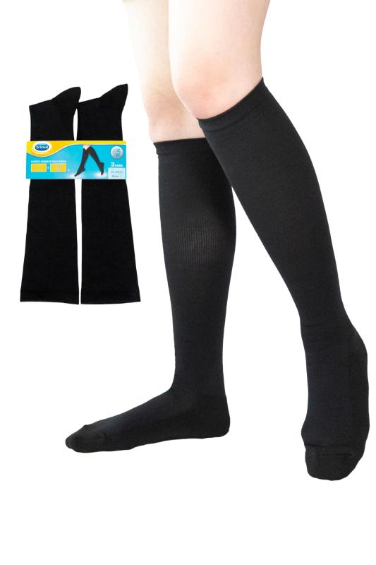 乐天商城 - Dr.Scholl 靴下 レディース ハイソックス 38cm丈 引き締め設計 22-25cm 3足セット