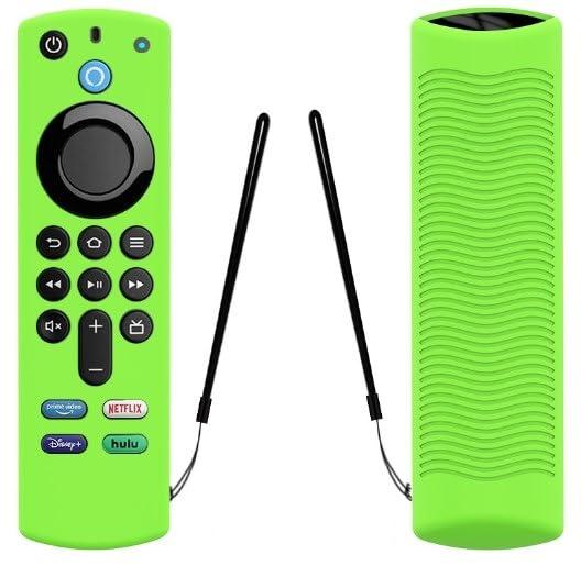 Rakuten - リモコンカバー ファイヤースティック テレビ 第3世代 シリコン素材 薄型 汚れ防止 衝撃防止ケース 4K Maxには対応しません (蓄光黄緑)