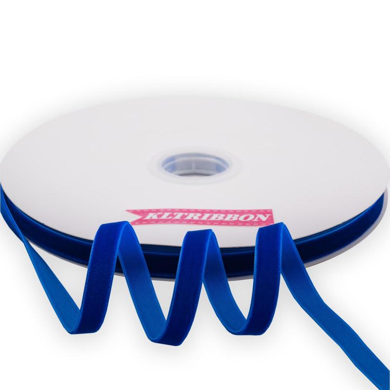 Rakuten - KLTRIBBON ナイロンベルベットリボン 片面 3/8インチ x 25ヤード スプール (ロイヤルブルー)