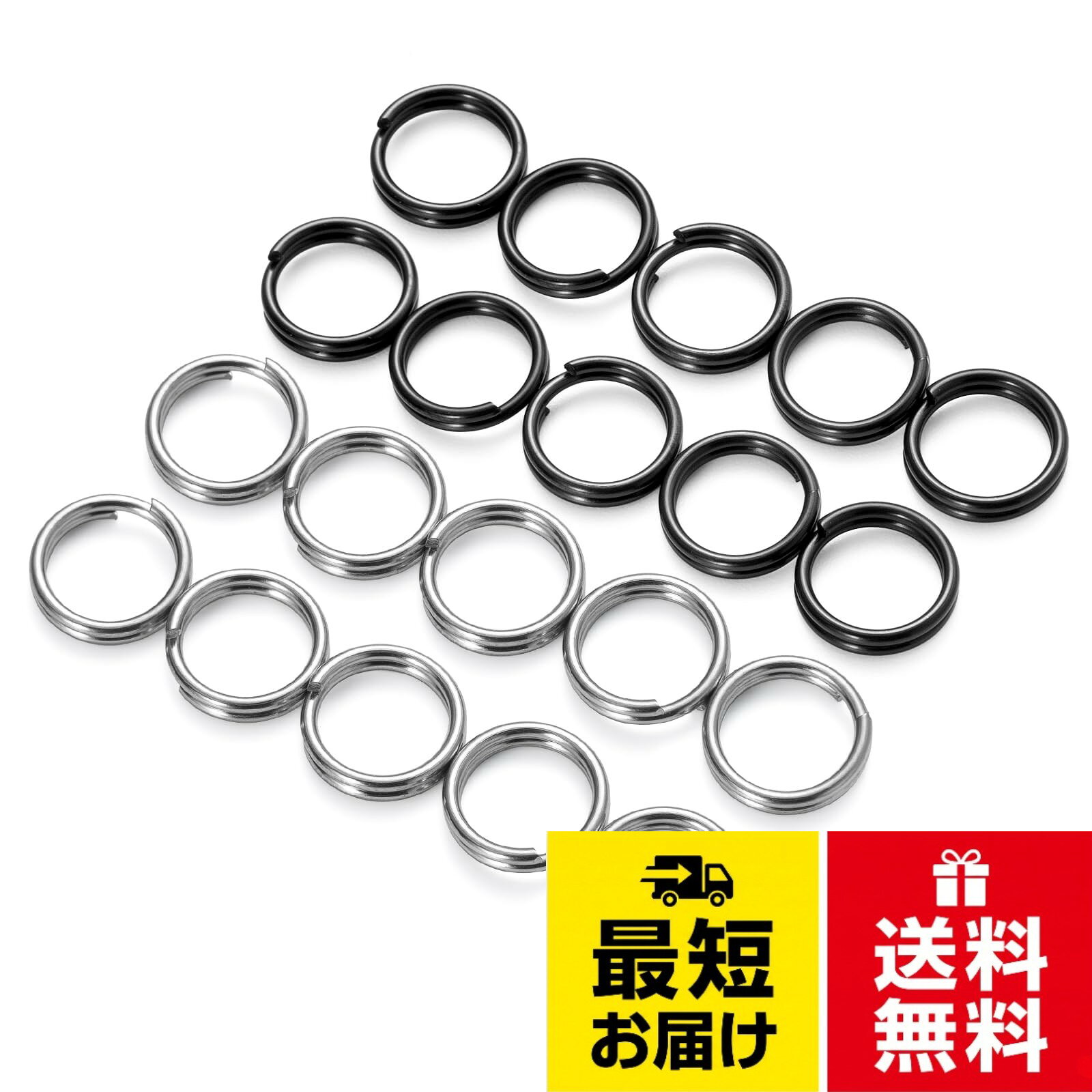 材質:チタニウムTC4　軽量で硬質表面だけではなく、環境に優しい、皮膚に無害です。 非常に軽く、非磁性，耐食性，低アレルギー性など優れた特性を有しています。。キーホルダーやチェーンの連結などにお使いいただけます。。パッケージに含まれるもの：10個のキーリング/外径：12mmTISUR チタン キーホルダー リング 二重リング カラビナ 金具 軽量 錆びない 外徑10mm 12mm 14mm 20mm 25mm 32mm / 12mm