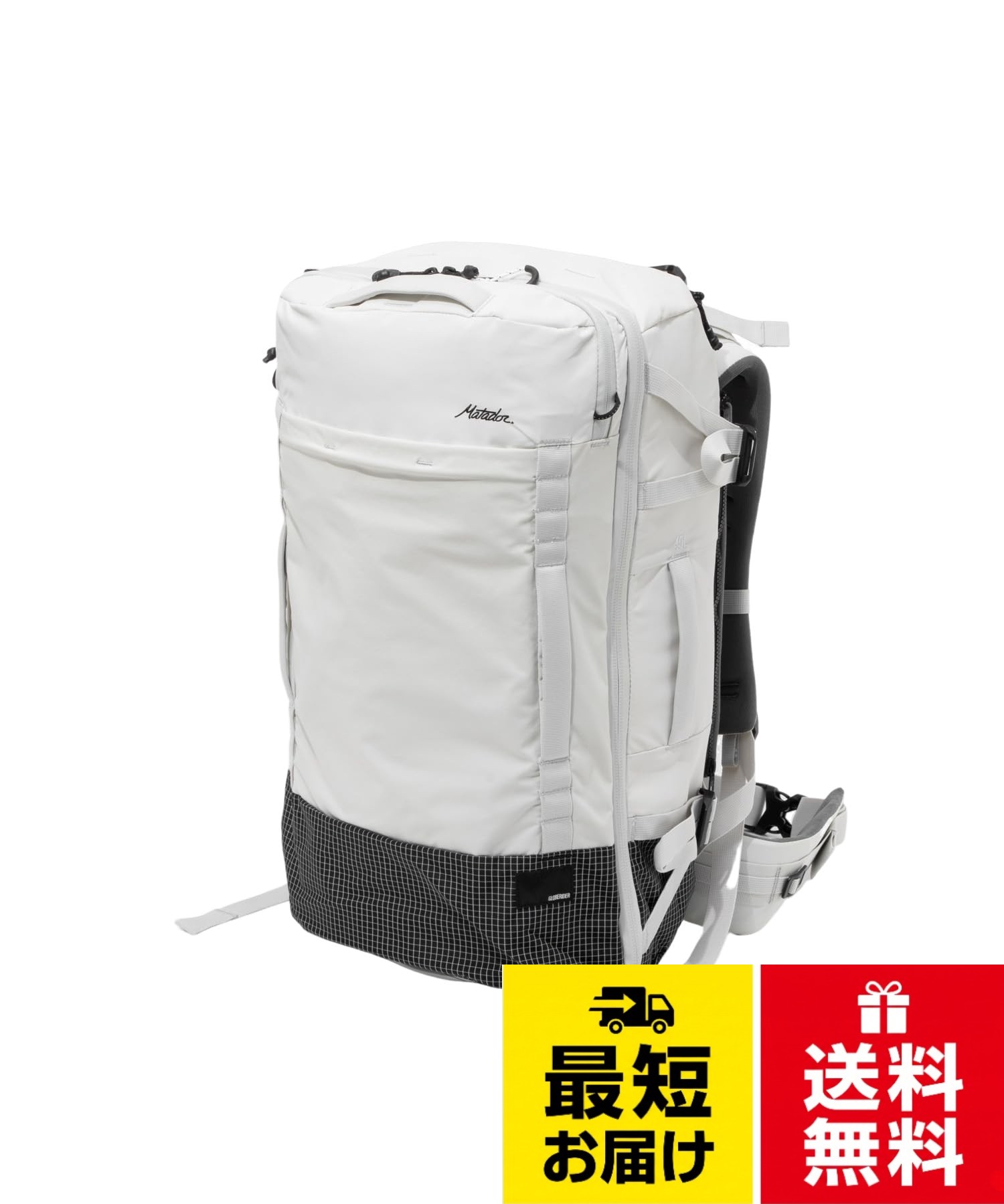 シリーズ：GLOBERIDER45 TRAVEL BACKPACK。素材：420D Bluesign 認証ナイロン、420D Bluesign 認証UHMWPE(超高分子量ポリエチレン)リップストップ、100D Bluesign 認証robic ミニストップナイロン、YKK ジッパー。カラー：BLACK。サイズ(約)：H: 55 cm × W: 33 cm × D: 28 cm / 重さ：2041 g。生産国：ベトナム社会主義共和国[マタドール] リュック MATGR45001 GLOBERIDER45 TRAVEL BACKPACK メンズ [並行輸入品] / コンテンポラリー