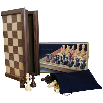 ※送料無料！※納得のクオリティ。スタンダードな木製チェスセットトーナメント　プロ・チェスセットA