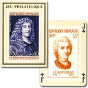 【JEU PHIlATELIQUE】トランプ　切手フランスで発行された切手がトランプに。レトロなデザインが可愛らしい一品です。コレクションにもインテリアにもおすすめ。友達への手紙に付けたら楽しいかも。メーカー：Grimaud/Franceカードサイズ：ポーカー素材：トランプ紙　