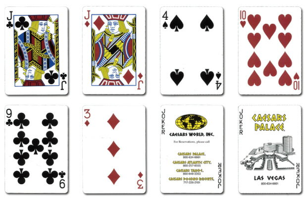 ビー・カジノホテルカード ポーカーサイズ-CAESARS PALACE- 青 (メッセージ付きボックス)～特別に未使用の状態で日本に輸入されたレアカジノトランプ！～ 3