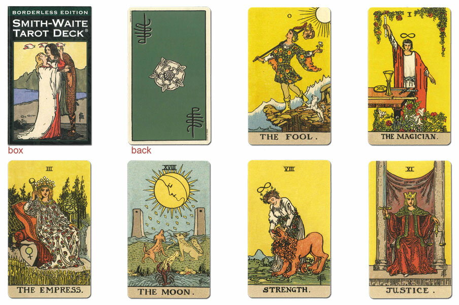 タロットカード 78枚 ウェイト版 占い【スミス・ウェイト・タロット ボーダレスエディション】”枠線がなくなりダイナミックな絵柄に！” 3