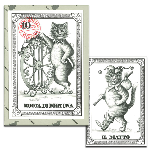 【イタリアで手作りされたカード】猫のタロットスタンダードサイズ