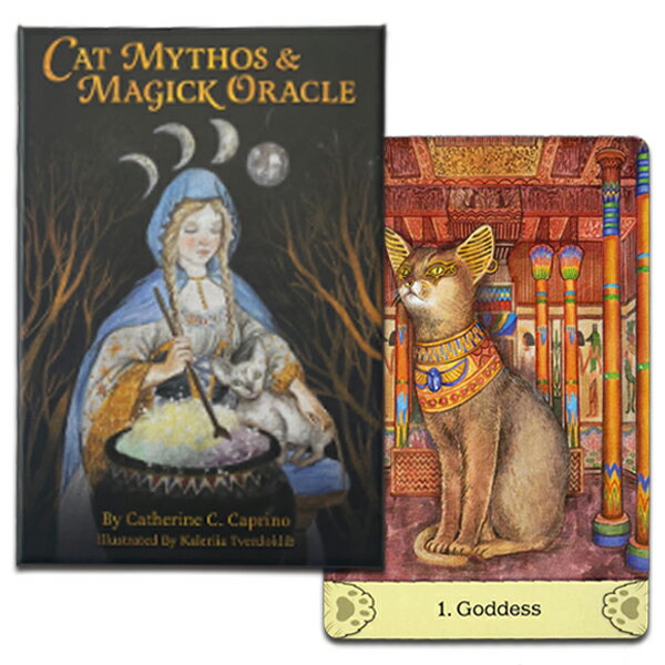 オラクルカード 42枚 占い【キャット・ミトス＆マジック・オラクル Cat Mythos ＆ Magick Oracle】”神秘と魔法に満ちた猫のオラクルカード”
