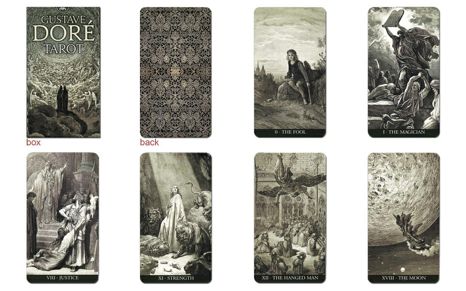 【壮大な彫刻画のタロット】ギュスターヴ・ドレ・タロット