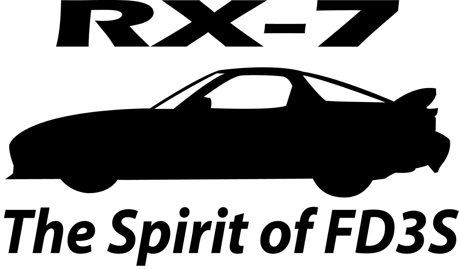 ステッカー The Spirit of FD3S 人気のRX-7シルエッステッカー 黒