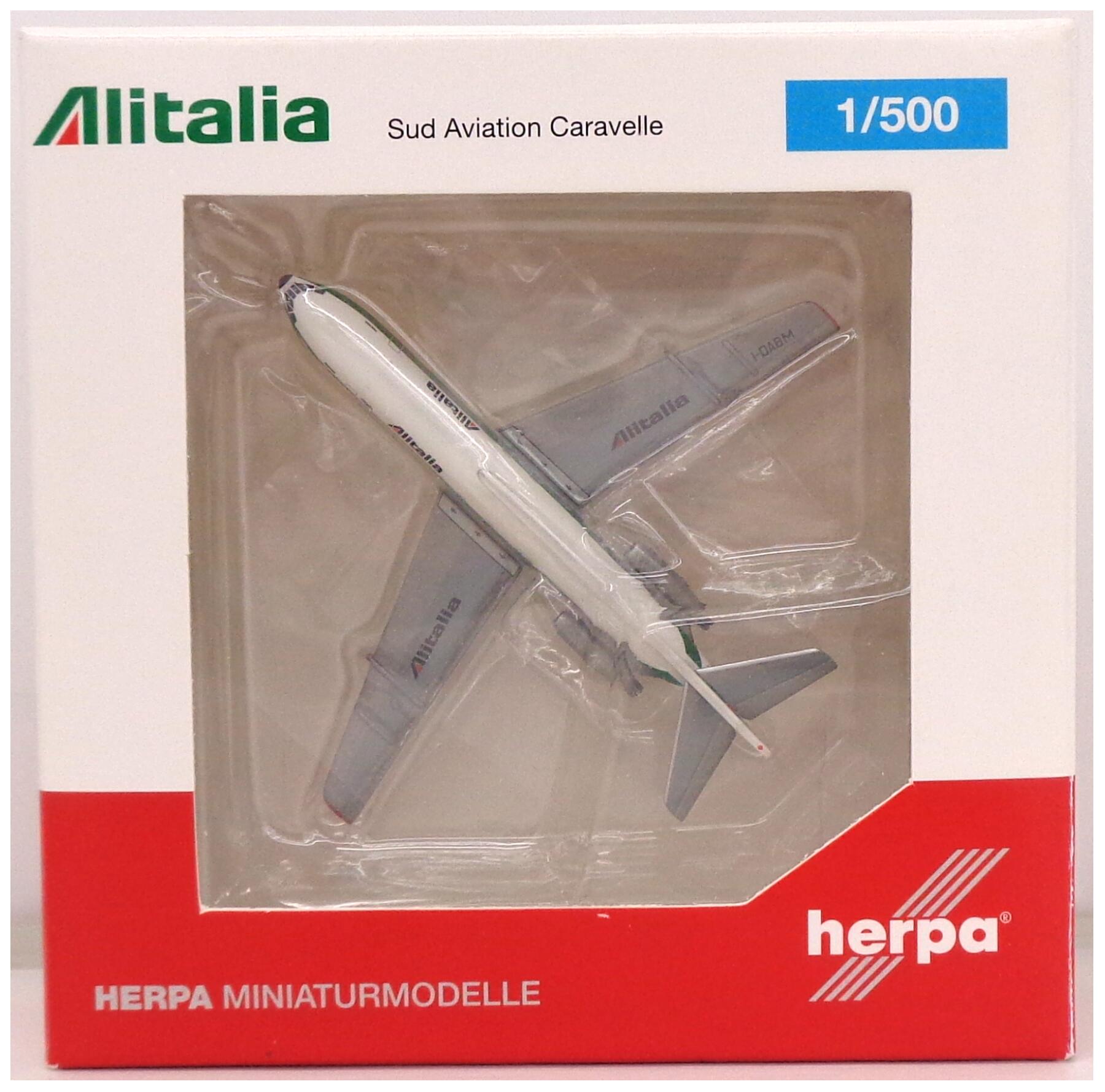 【中古】 その他 完成品(航空機) 民間機 ヘルパ 1/500 Sud Aviation Caravelle Alitalia I-DABM 【C】 ※開封品・外箱に若干の傷みあり・商品の性質上多少の塗装ムラ等はご容赦ください