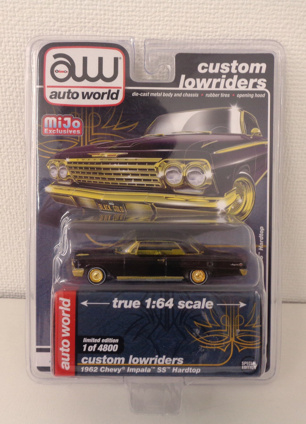 【中古】 その他 スケールミニカー(1/64・その他) auto world / custom lowriders 1/64 1962 シェビー インパラ SS ハードトップ 【A´】 ※未開封・若干のパッケージ傷みあり　