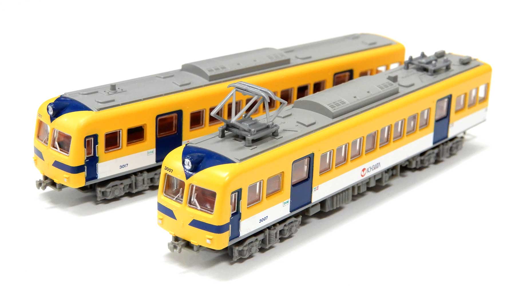 【中古】ジオコレ TOMYTEC(トミーテック) (029-030) 鉄道コレクション 第3弾 一畑電車 3000系 モハ3007 モハ3017 2両セット 【ジャンク】 外箱欠品(車両のみ) / 展示レール パーツ付属 / 車体に小キズ 汚れ等あり / エアキャップに包んで発送致します