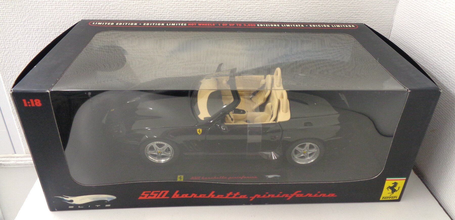 【中古】 その他 スケールミニカー(1/8～1/35) マテル/エリート　1/18　550 バルケッタ ピニンファリーナ(ブラック) 【B】 ※若干の外箱傷みあり・丸テープ開封済　※メーカー出荷時からの塗装ムラ等はご容赦下さい