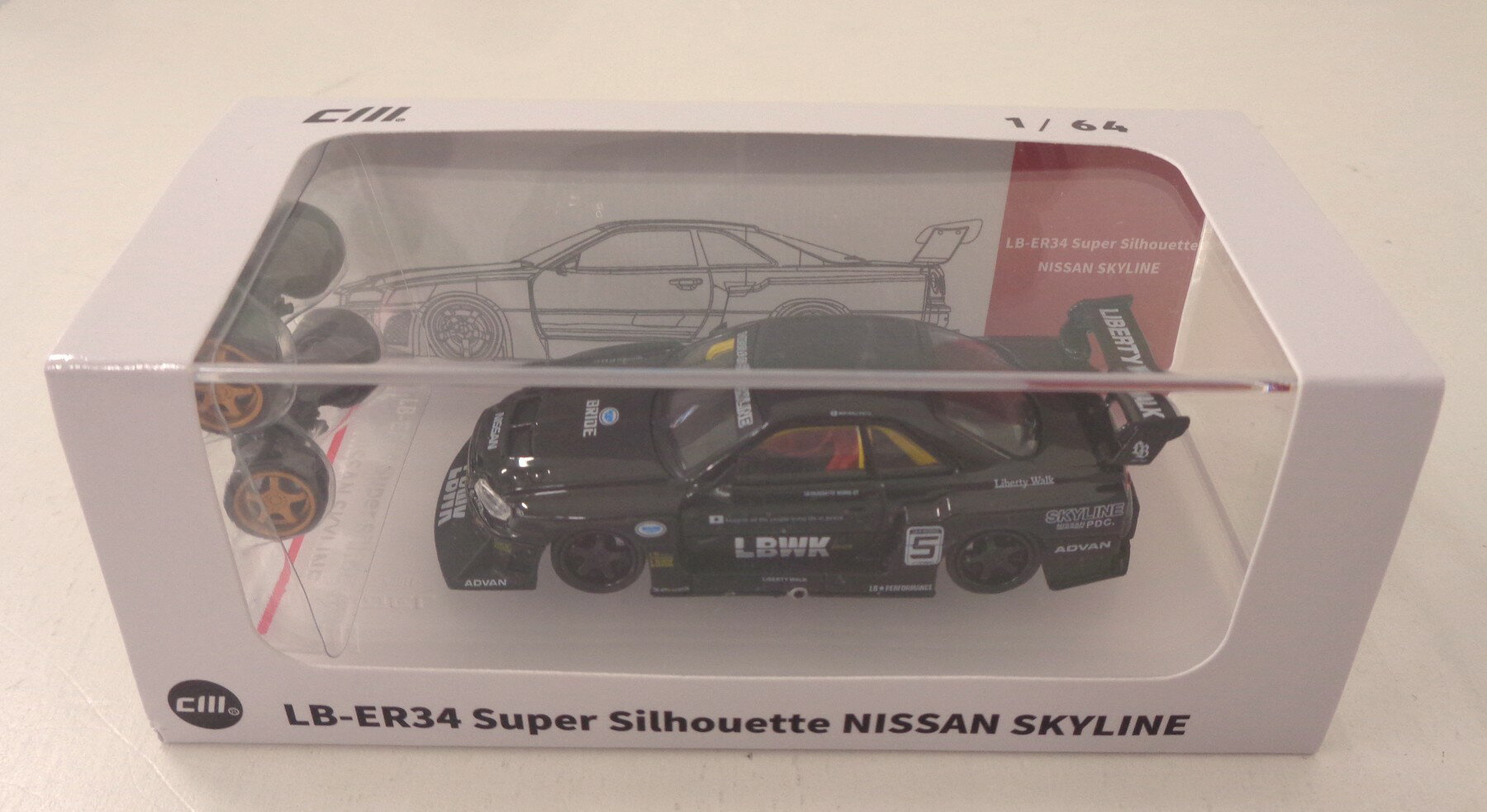 【中古】 その他 スケールミニカー(1/64・その他) CM MODEL 1/64 Nissan LB-WORKS ER34 #5(ブラックク..