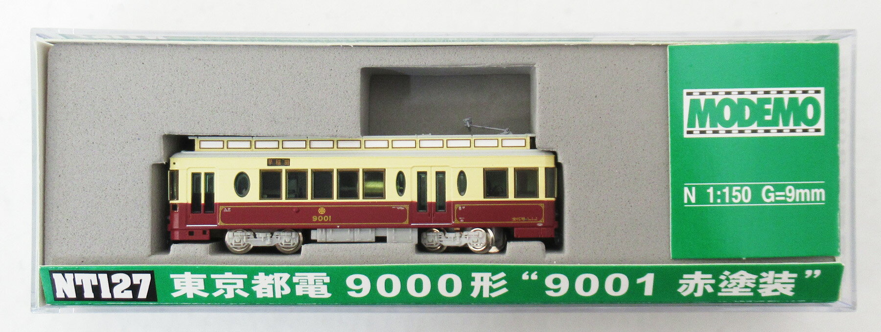 樂天商城 - 【中古】Nゲージ MODEMO(モデモ) NT127 東京都電 9000形 “9001 赤塗装” (M車) 【B】 ※シール貼付残有り
