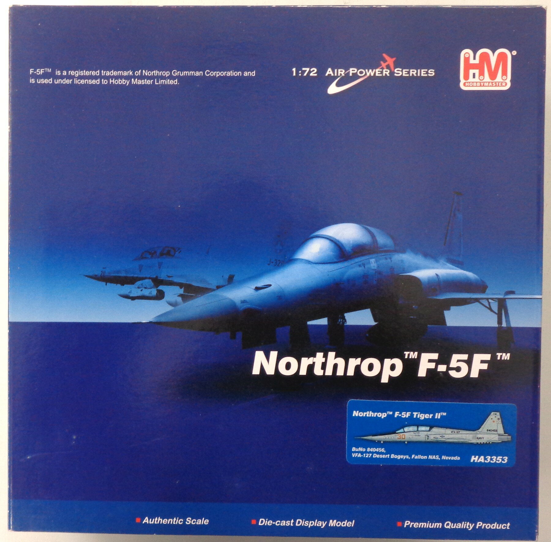 樂天商城 - 【中古】 その他 完成品(航空機) 軍用機 ホビーマスター　HA3353　1/72　 F-5E タイガーII `VFA-127 VMA-127 デザート・ボギーズ` 【B】 ※開封品・若干の外箱傷みあり　※商品の性質上多少の塗装ムラ等はご容赦下さい