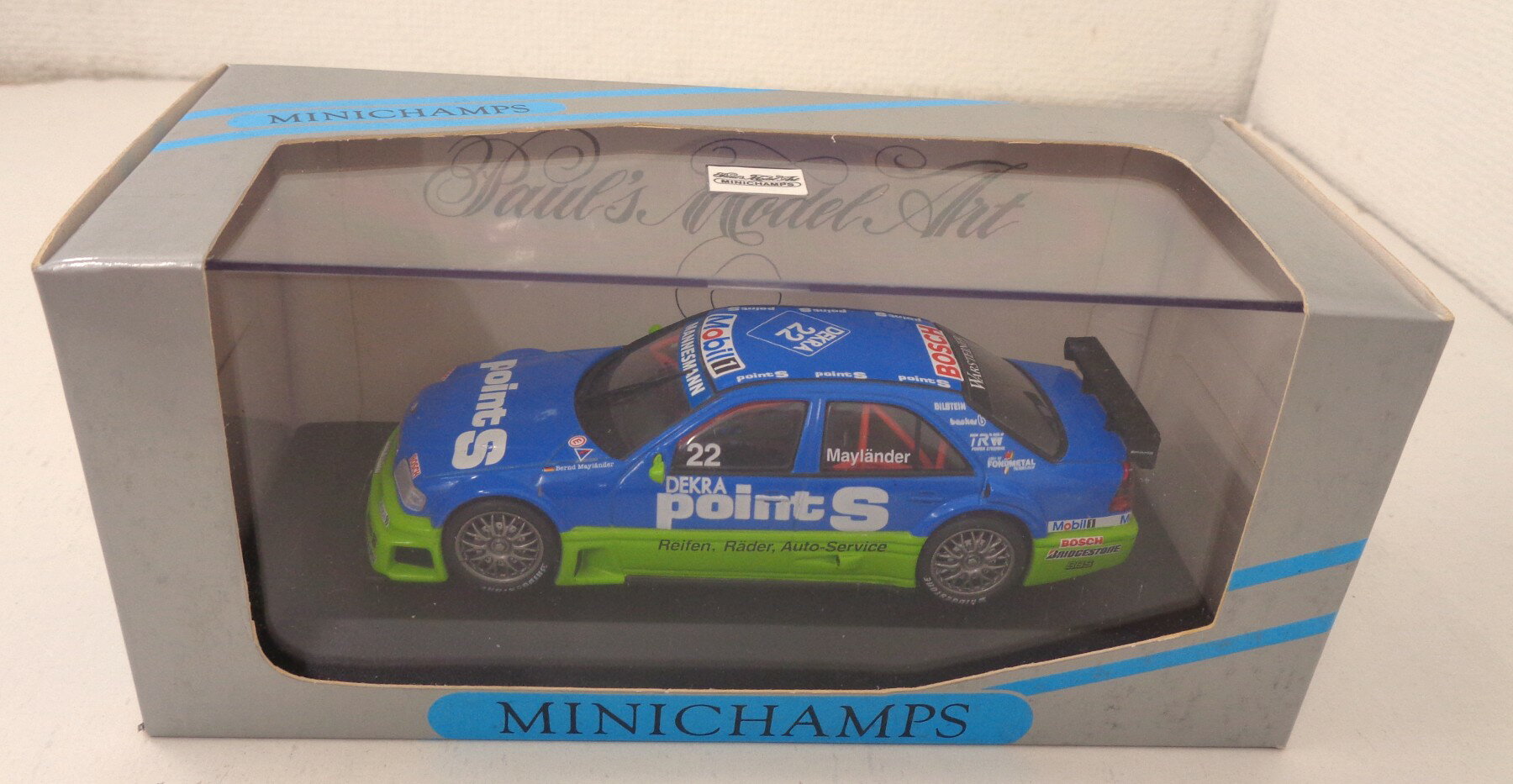 【中古】 その他 スケールミニカー(1/43) ミニチャンプス　Mercedes C-Class DTM 1996 Team Persson B Maylander 【B】 ※外箱に若干の傷み及び汚れ、多少のケース傷あり　※商品の性質上多少の塗装ムラ等はご容赦下さい