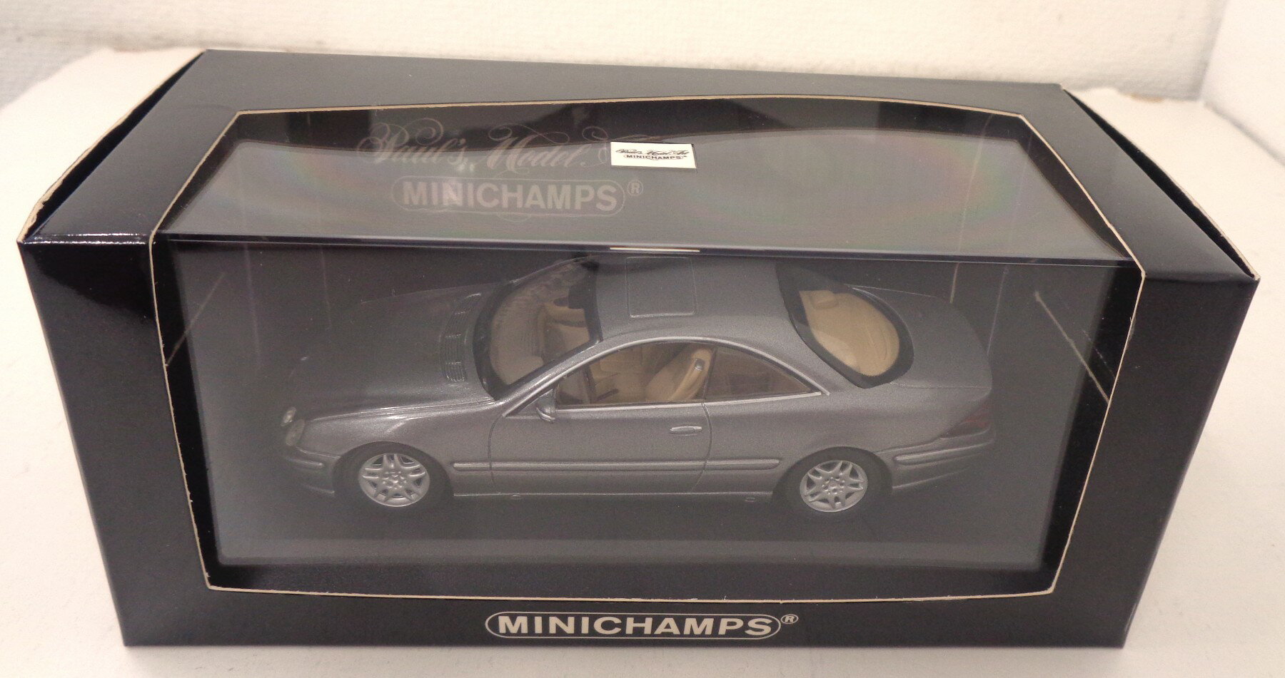 【中古】 その他 スケールミニカー(1/43) ミニチャンプス　 Mercedes S-Class Coupe 1999(grey met) 【A´】 ※外箱傷み及びクリアケースに少量の傷あり　※商品の性質上多少の塗装ムラ等はご容赦下さい
