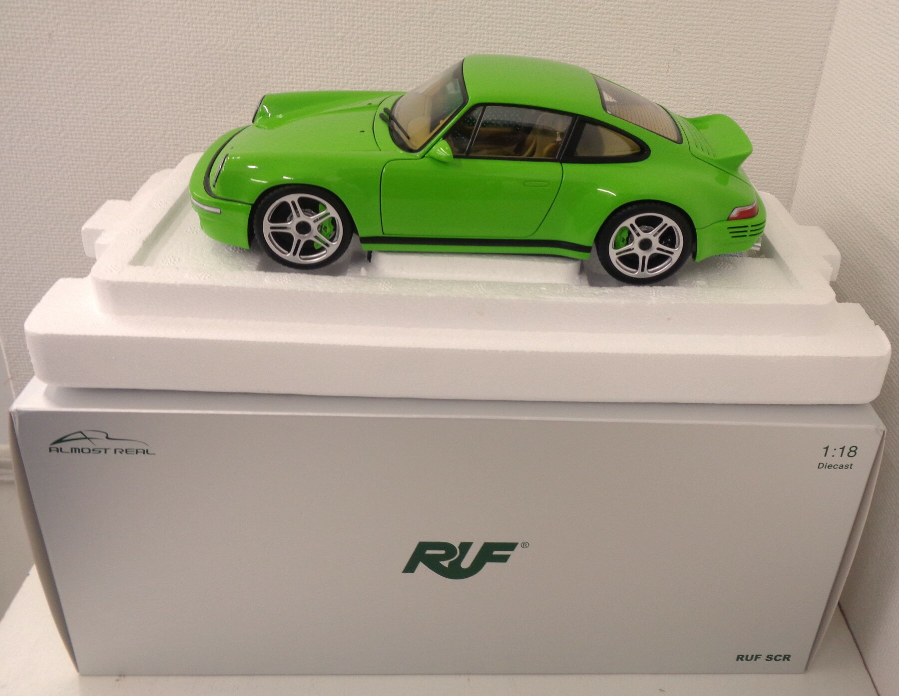Car - 【中古】 その他 スケールミニカー(1/8～1/35) オールモストリアル　1/18 RUF SCR - 2018(バーチグリーン) 【A´】 ※若干の外箱傷みあり　※商品の性質上多少の塗装ムラ等はご容赦下さい