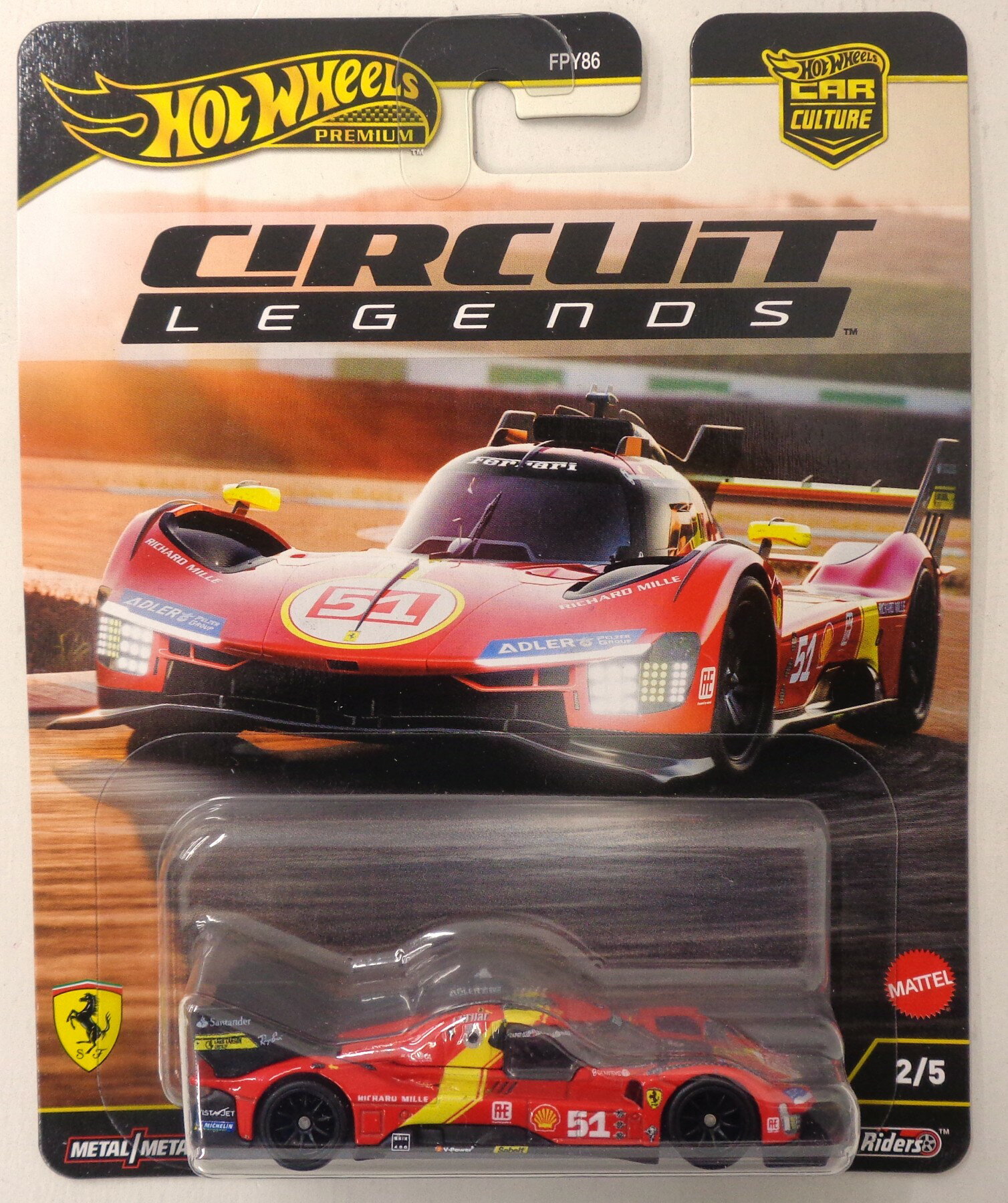  その他 スケールミニカー(1/64・その他) ホットウィール/CIRCUIT LEGENDS 2/5 1/64 FERRARI 499P  ※未開封・若干のパッケージ傷みあり