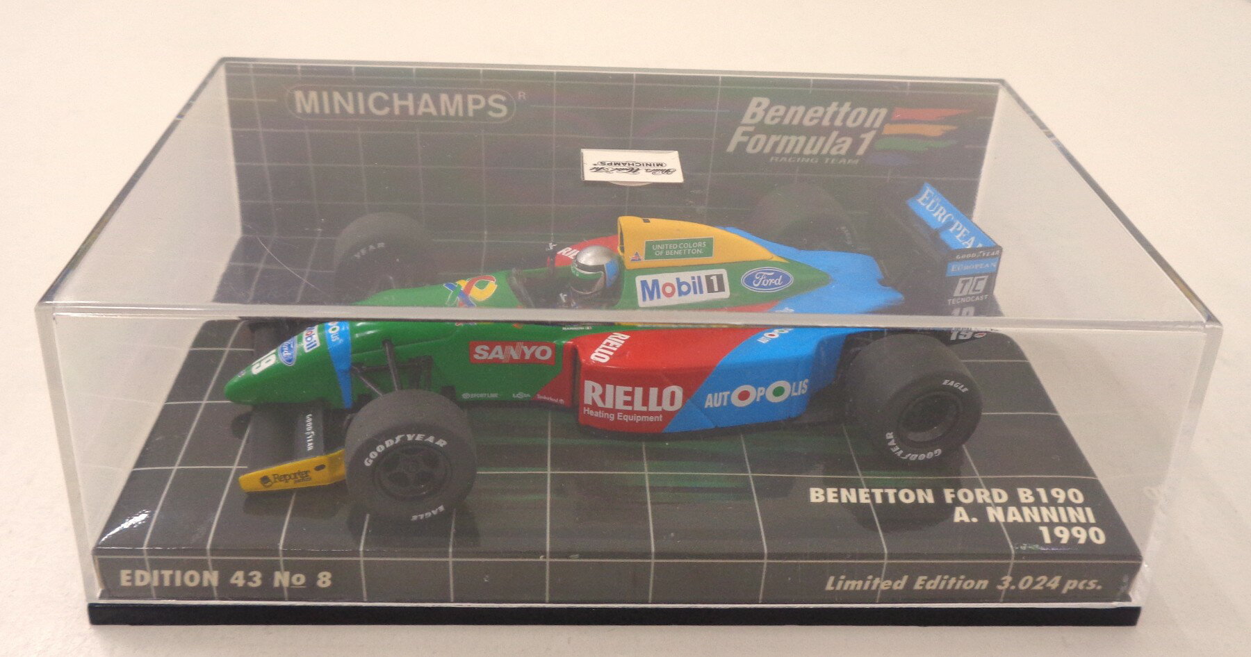 樂天商城 - 【中古】 その他 スケールミニカー(1/43) P.M.A/ミニチャンプス　 1/43 Benetton Ford B190 A.NANNINI　1990 【A´】 ※若干の外箱傷みあり　※商品の性質上多少の塗装ムラ等はご容赦下さい