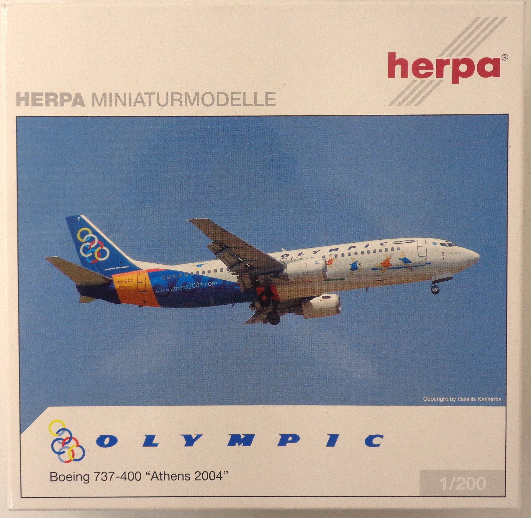乐天商城 - 【中古】 その他 完成品(航空機) 民間機 ヘルパ　No.551427　Olympic Airlines Boeing 737-400 ”Atens 2004”　SX-BKC 【C】 ※外箱に傷みあり・商品の性質上多少の塗装ムラ等はご容赦下さい