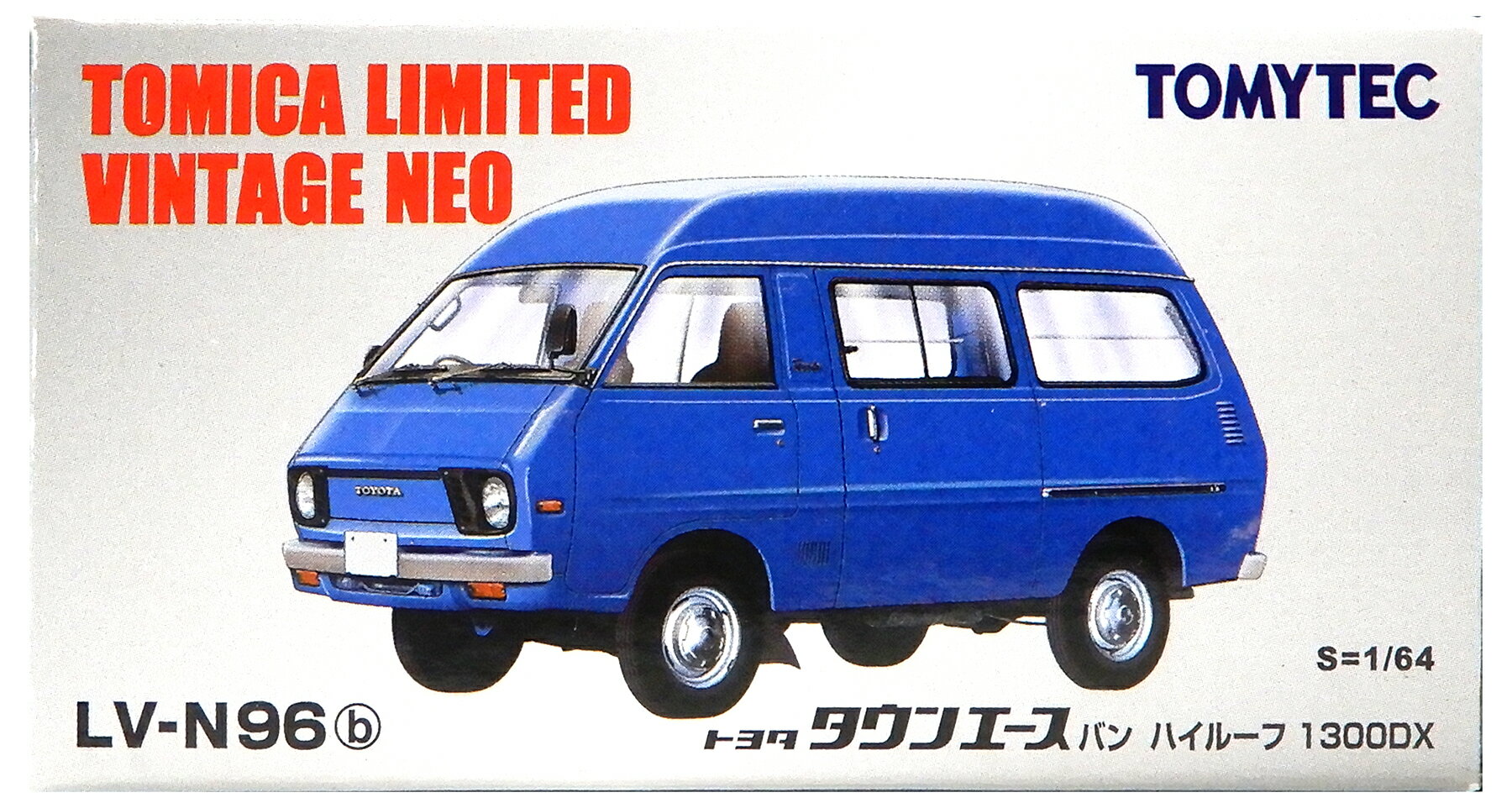 【中古】1/64 TOMYTEC(トミーテック) トミカリミテッドヴィンテージNEO LV-N96b トヨタ タウンエース バン ハイルーフ1300DX(青) 【B】 外箱開封済・外箱傷み / 性質上、多少の塗装ムラ等はご容赦ください