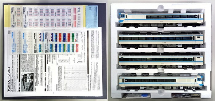 【中古】HOゲージ TOMIX(トミックス) HO-9034 JR キハ181系 特急ディーゼルカー (JR四国色) 4両基本セット 【C】 外箱傷み・スチロールに切り込み 車番インレタ貼り付け 残あり
