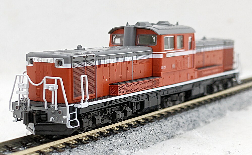 ホビーランドぽち　楽天市場店の【中古】Nゲージ KATO(カトー) 7008-N DD51 後期 暖地形 【加工品】 KATOベース加工品 ナンバー取付未使用付属 カプラー交換（元カプラー有）ヘッドマークランナー切取 ウェザリング加工 各所色入れあり｜アングル2