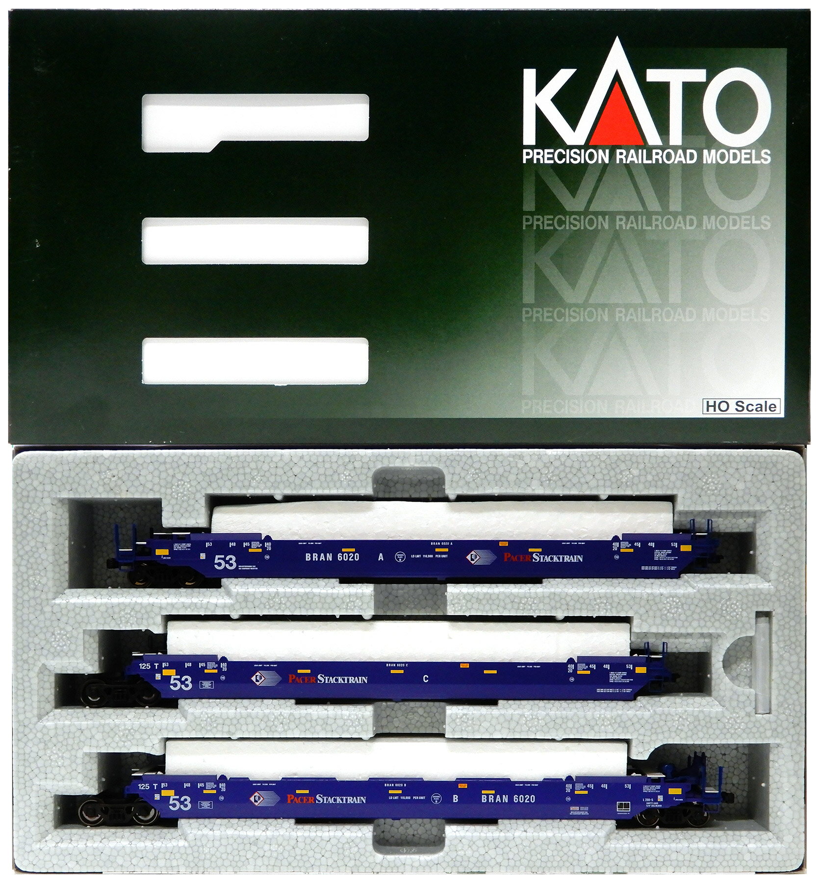 【中古】HOゲージ KATO(カトー) 貨車 セット商品 #30-9055 MAXI-IV 3両セットPACER BRAN #6020 (コンテ..