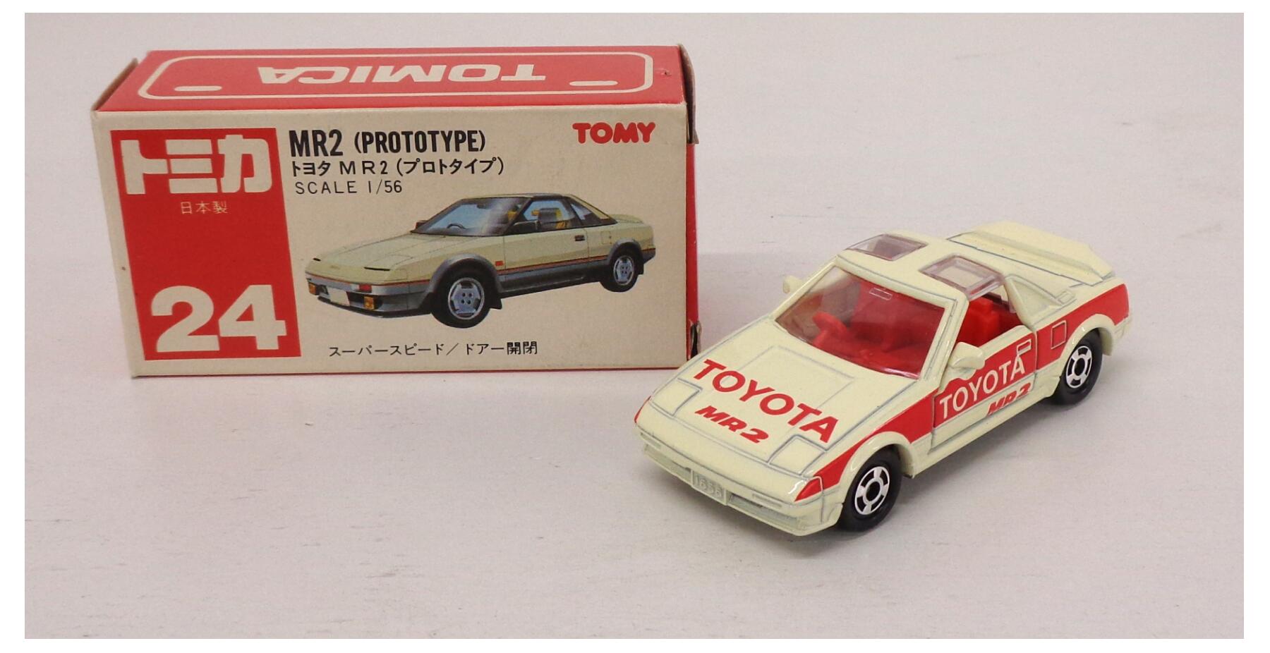 【中古】 TOMY(トミー) TOMY トミカ 24 トヨタ MR2 プロトタイプ 日本製 【B】 ※外箱に若干の傷みあり・商品の性質上多少の塗装ムラ等はご容赦ください