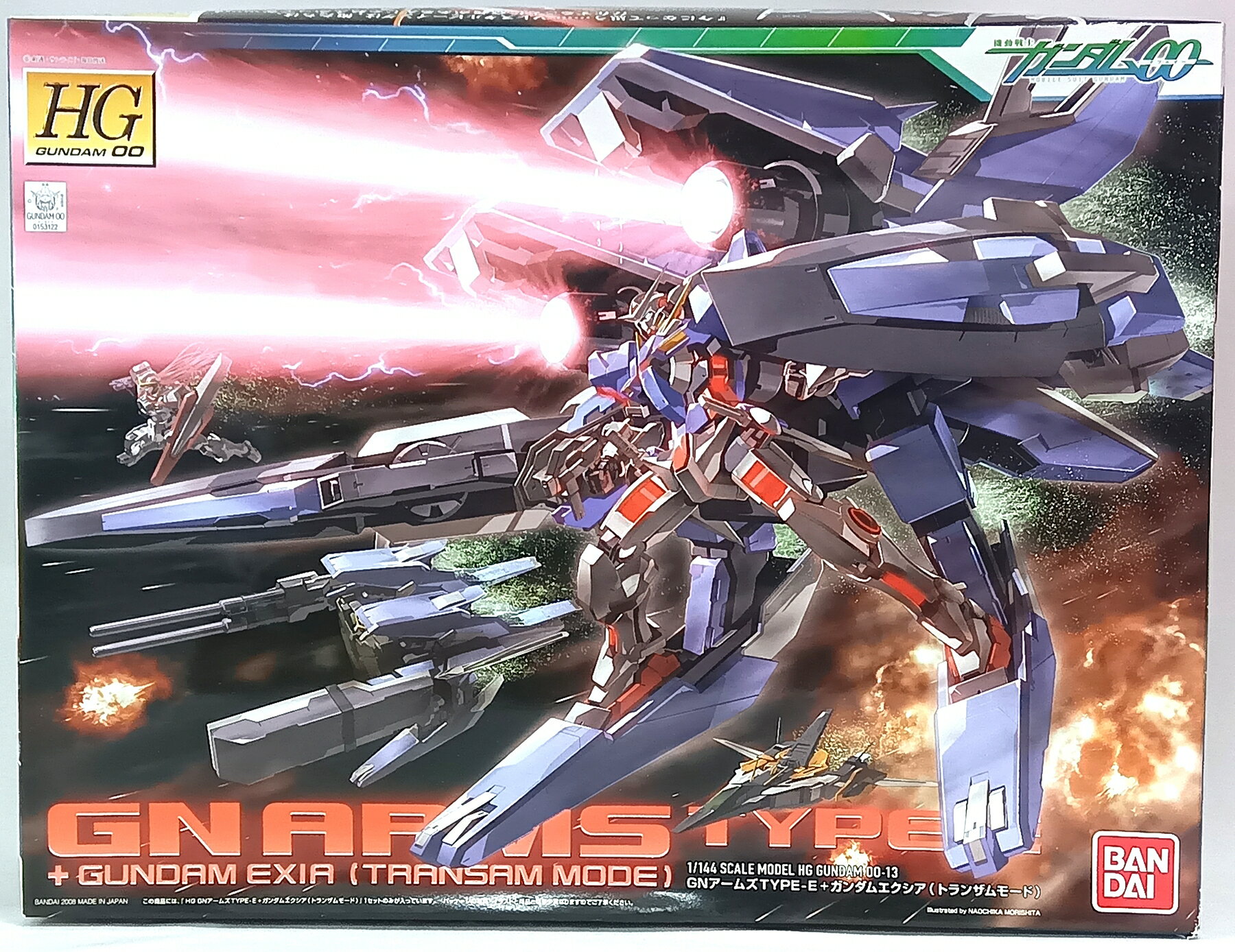 樂天商城 - 【中古】1/144 バンダイ 13 HG GNアームズTYPE-E+ガンダムエクシア (トランザムモード) 【B】 内袋開封・未組立品 外箱傷み・潰れ・傷み